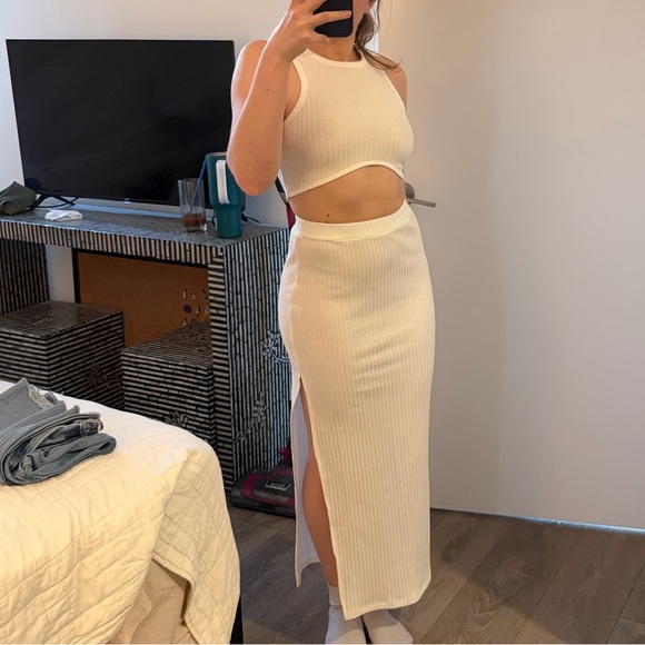 Princess Polly Cream Ribbed Set - Picture 5 of 5